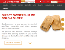 Tablet Screenshot of goldbroker.com